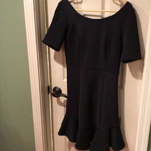 HDParis   Black dress short sleeve with waist line